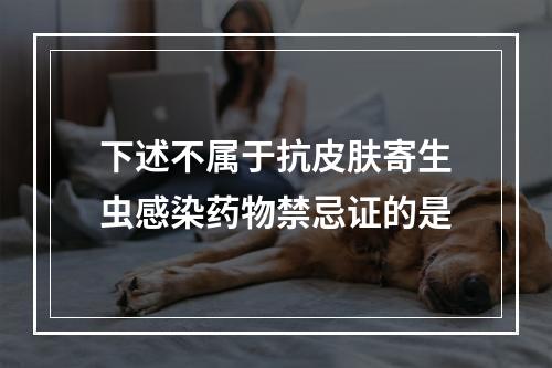 下述不属于抗皮肤寄生虫感染药物禁忌证的是