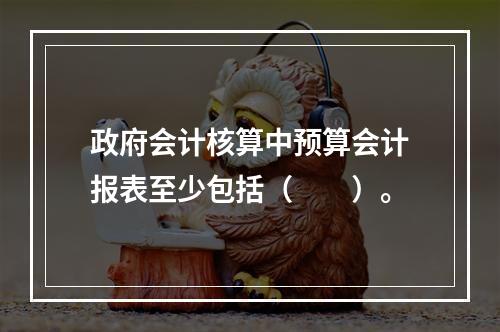 政府会计核算中预算会计报表至少包括（　　）。