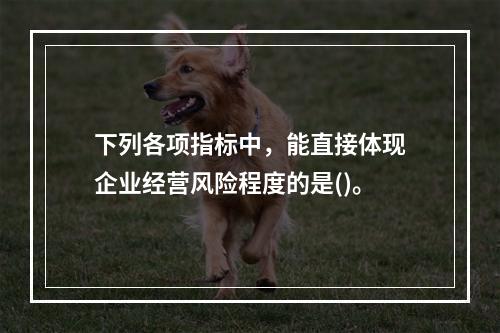 下列各项指标中，能直接体现企业经营风险程度的是()。