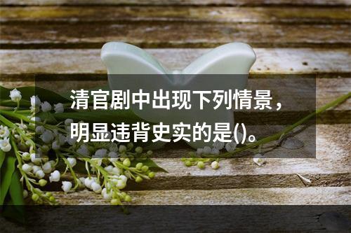 清官剧中出现下列情景，明显违背史实的是()。