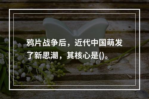 鸦片战争后，近代中国萌发了新思潮，其核心是()。