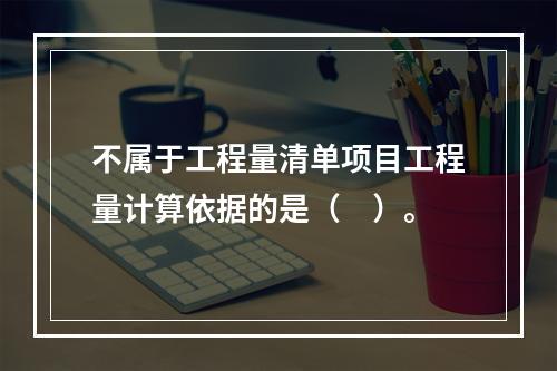 不属于工程量清单项目工程量计算依据的是（　）。