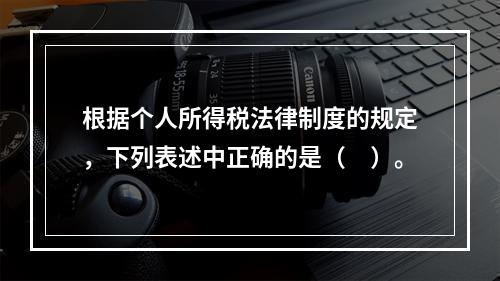 根据个人所得税法律制度的规定，下列表述中正确的是（　）。