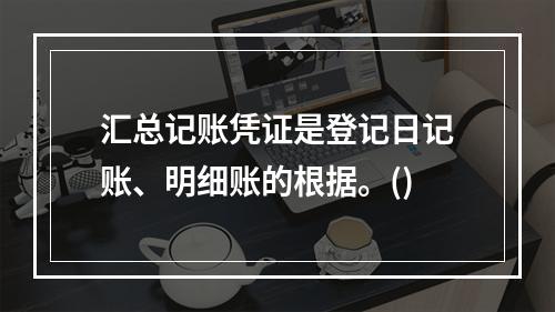 汇总记账凭证是登记日记账、明细账的根据。()