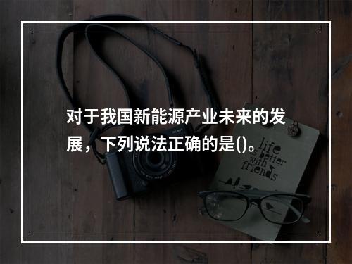 对于我国新能源产业未来的发展，下列说法正确的是()。