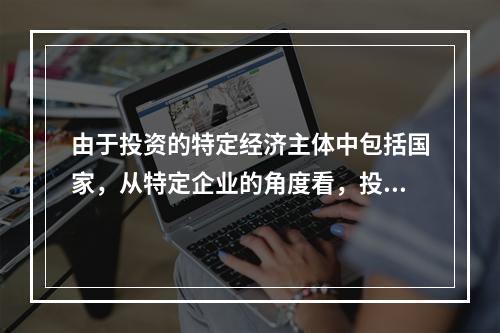 由于投资的特定经济主体中包括国家，从特定企业的角度看，投资不