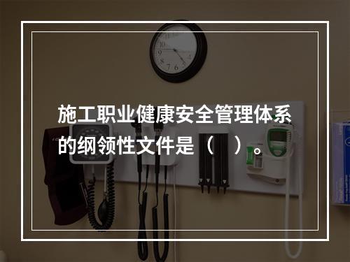 施工职业健康安全管理体系的纲领性文件是（　）。