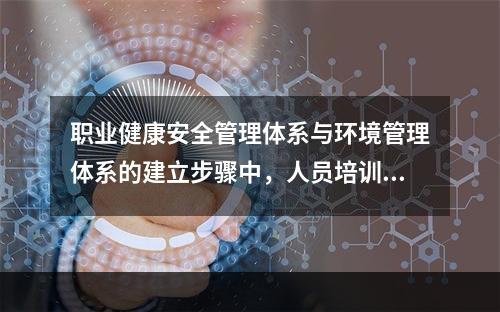 职业健康安全管理体系与环境管理体系的建立步骤中，人员培训之前