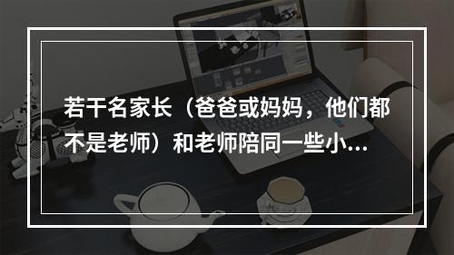 若干名家长（爸爸或妈妈，他们都不是老师）和老师陪同一些小学