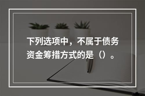 下列选项中，不属于债务资金筹措方式的是（）。