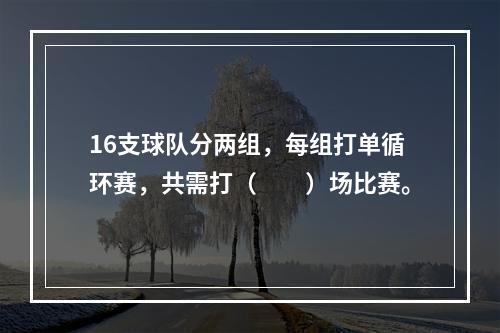 16支球队分两组，每组打单循环赛，共需打（　　）场比赛。