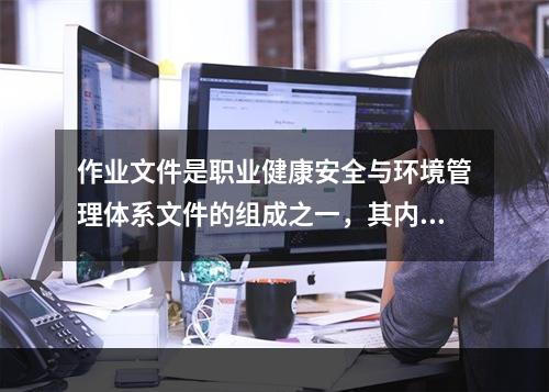 作业文件是职业健康安全与环境管理体系文件的组成之一，其内容包