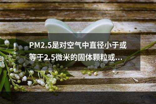 PM2.5是对空气中直径小于或等于2.5微米的固体颗粒或液