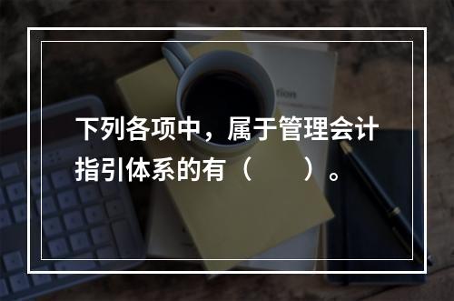 下列各项中，属于管理会计指引体系的有（　　）。