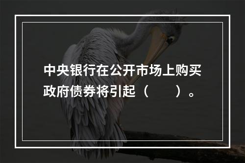 中央银行在公开市场上购买政府债券将引起（　　）。