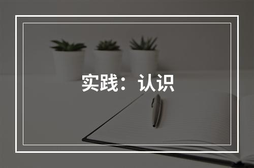 实践：认识