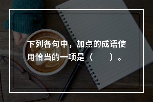 下列各句中，加点的成语使用恰当的一项是（　　）。