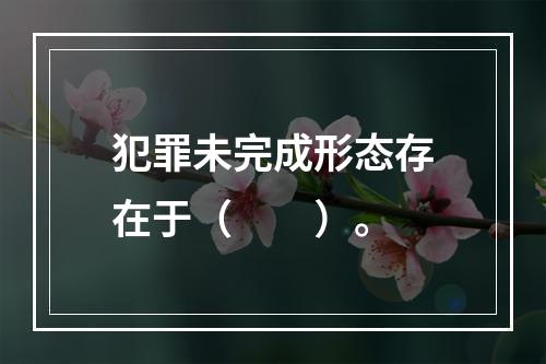 犯罪未完成形态存在于（　　）。