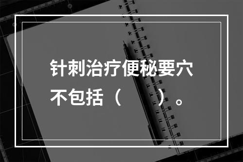 针刺治疗便秘要穴不包括（　　）。