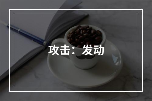 攻击：发动