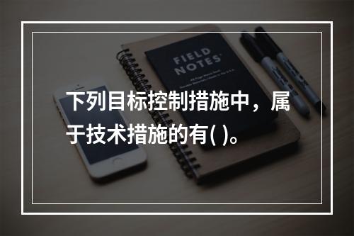 下列目标控制措施中，属于技术措施的有( )。