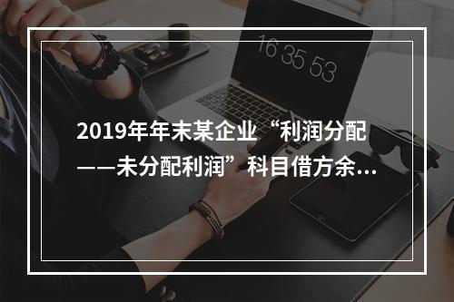 2019年年末某企业“利润分配——未分配利润”科目借方余额2