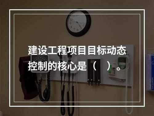 建设工程项目目标动态控制的核心是（　）。