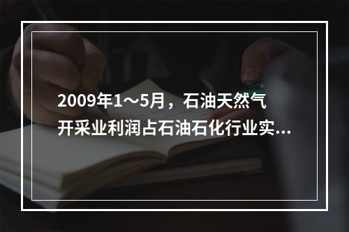 2009年1～5月，石油天然气开采业利润占石油石化行业实现利