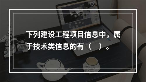 下列建设工程项目信息中，属于技术类信息的有（　）。