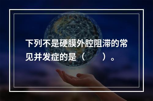 下列不是硬膜外腔阻滞的常见并发症的是（　　）。