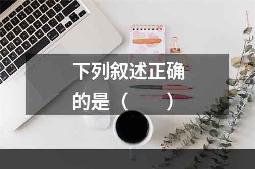 下列叙述正确的是（　　）