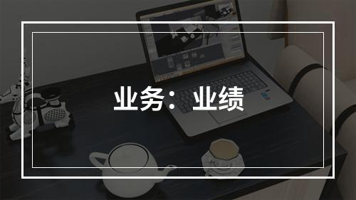 业务：业绩