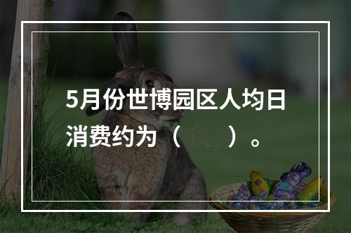 5月份世博园区人均日消费约为（　　）。