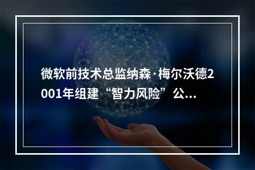 微软前技术总监纳森·梅尔沃德2001年组建“智力风险”公司