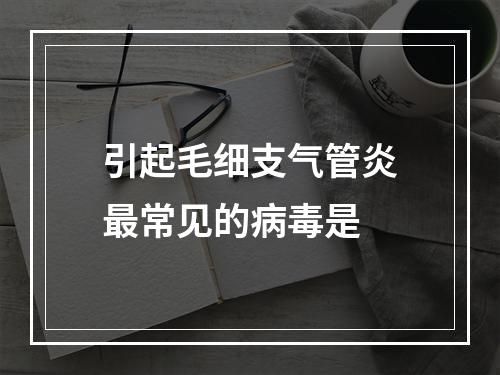 引起毛细支气管炎最常见的病毒是