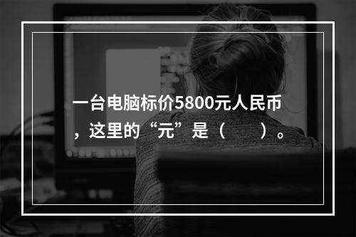 一台电脑标价5800元人民币，这里的“元”是（　　）。