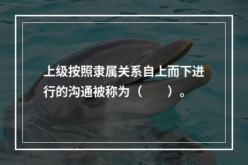 上级按照隶属关系自上而下进行的沟通被称为（　　）。