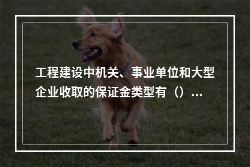 工程建设中机关、事业单位和大型企业收取的保证金类型有（）。