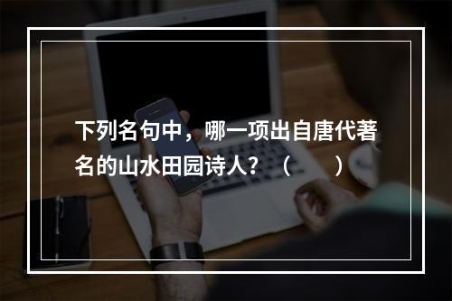 下列名句中，哪一项出自唐代著名的山水田园诗人？（　　）