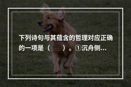 下列诗句与其蕴含的哲理对应正确的一项是（　　）。①沉舟侧畔