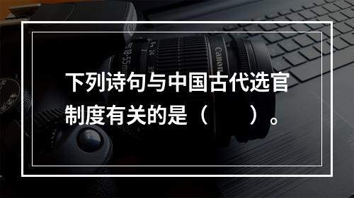 下列诗句与中国古代选官制度有关的是（　　）。