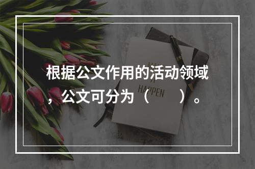 根据公文作用的活动领域，公文可分为（　　）。