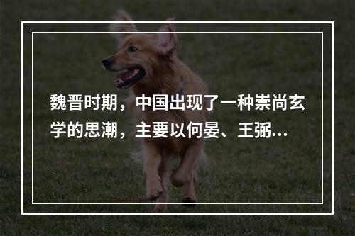 魏晋时期，中国出现了一种崇尚玄学的思潮，主要以何晏、王弼、