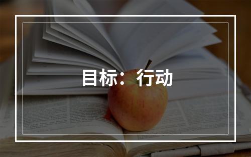 目标：行动