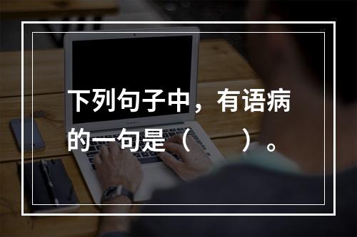 下列句子中，有语病的一句是（　　）。