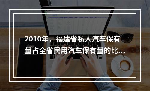 2010年，福建省私人汽车保有量占全省民用汽车保有量的比重为