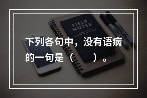 下列各句中，没有语病的一句是（　　）。