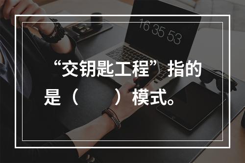 “交钥匙工程”指的是（　　）模式。