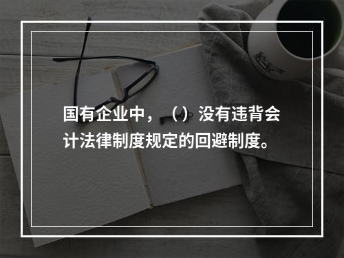 国有企业中，（ ）没有违背会计法律制度规定的回避制度。