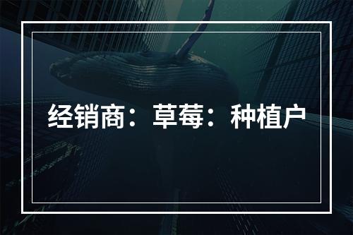 经销商：草莓：种植户